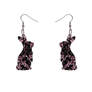 Erstwilder Essentials Bunny Chunky Glitter Resin Drop Earrings - Pink EE1007-CG2000