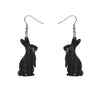 Erstwilder Essentials Bunny Textured Resin Drop Earrings - Black EE1007-RI7000