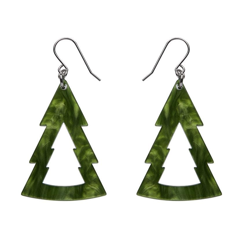 Erstwilder Essentials Tree Ripple Resin Drop Earrings - Green EE1010-RI4000