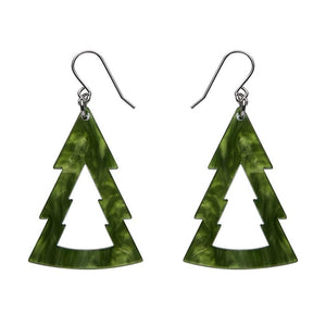 Erstwilder Essentials Tree Ripple Resin Drop Earrings - Green EE1010-RI4000