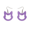 Erstwilder Essentials Cat Head Bubble Resin Drop Earrings - Purple EE1011-BU5000