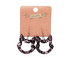 Cat Head Chunky Glitter Resin Drop Earrings - Pink