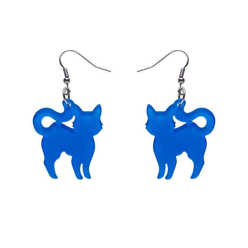 Erstwilder Essentials Pussy Cat Bubble Resin Drop Earrings - Blue EE1012-BU3000