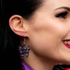 Erstwilder Essentials Pussy Cat Chunky Glitter Resin Drop Earrings - Purple EE1012-CG5000