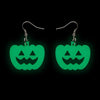 Pumpkin Glow in the Dark Resin Drop Earrings