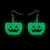 Pumpkin Glow in the Dark Resin Drop Earrings