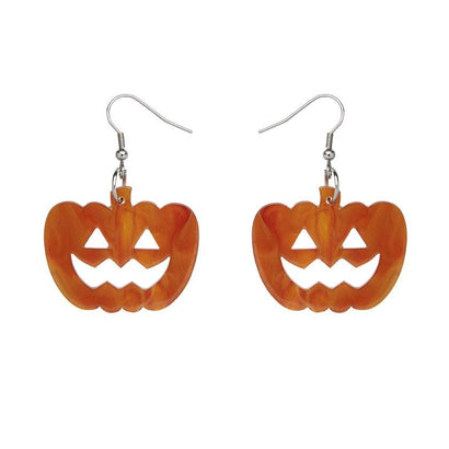 Erstwilder Essentials Pumpkin Ripple Resin Drop Earrings - Orange EE1013-RI6000
