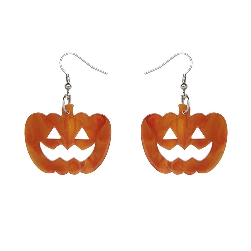 Erstwilder Essentials Pumpkin Ripple Resin Drop Earrings - Orange EE1013-RI6000