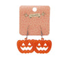 Erstwilder Essentials Pumpkin Glitter Resin Drop Earrings - Orange EE1013-SG6100