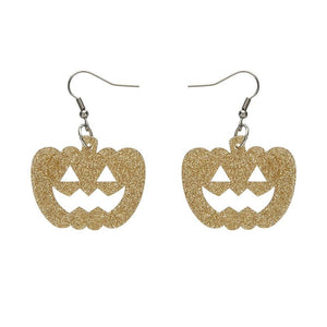 Erstwilder Essentials Pumpkin Glitter Resin Drop Earrings - Gold EE1013-SG6500