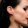Erstwilder Essentials Pumpkin Glitter Resin Drop Earrings - Gold EE1013-SG6500