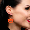 Erstwilder Essentials Pumpkin Glitter Resin Drop Earrings - Orange EE1013-SG6100