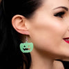 Pumpkin Glow in the Dark Resin Drop Earrings