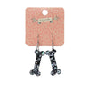 Bones Chunky Glitter Resin Drop Earrings - Silver