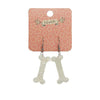 Bones Ripple Resin Drop Earrings - Cream