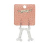 Bones Textured Resin Drop Earrings - White