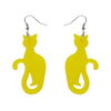 Erstwilder Essentials Sitting Cat Bubble Resin Drop Earrings - Yellow EE1017-BU6000