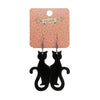 Sitting Cat Solid Resin Drop Earrings - Black