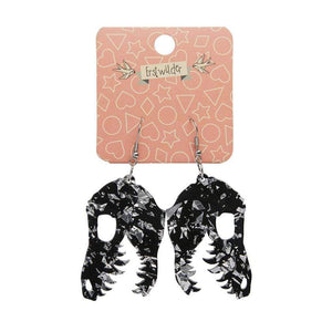 Erstwilder Essentials Fossil Chunky Glitter Resin Drop Earrings - White EE1018-CG8000