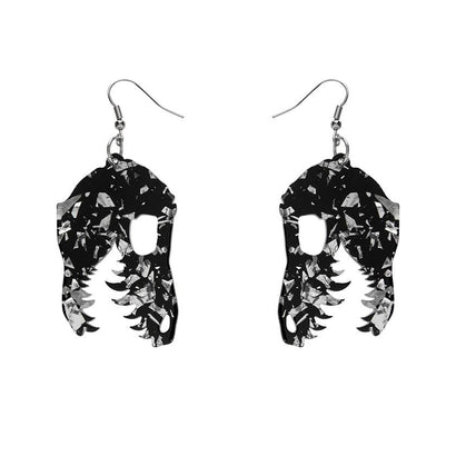 Erstwilder Essentials Fossil Chunky Glitter Resin Drop Earrings - White EE1018-CG8000