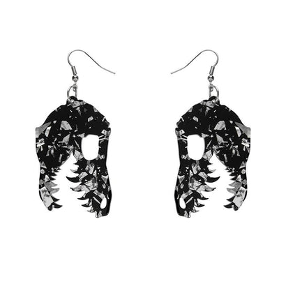 Erstwilder Essentials Fossil Chunky Glitter Resin Drop Earrings - White EE1018-CG8000