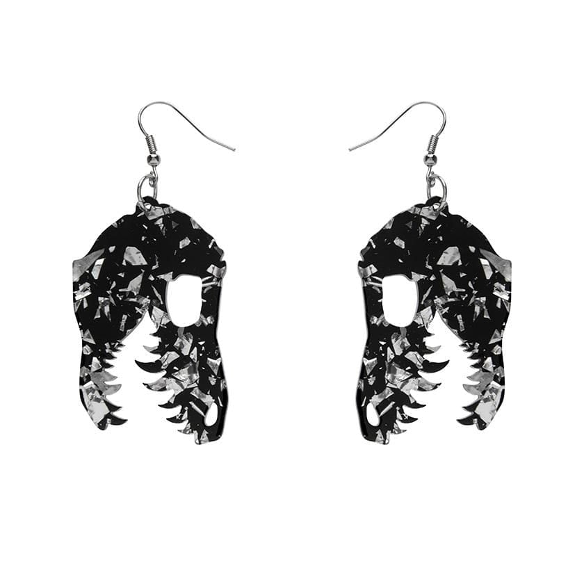 Erstwilder Essentials Fossil Chunky Glitter Resin Drop Earrings - White EE1018-CG8000