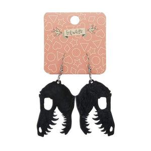 Erstwilder Essentials Fossil Ripple Resin Drop Earrings - Black EE1018-RI7000