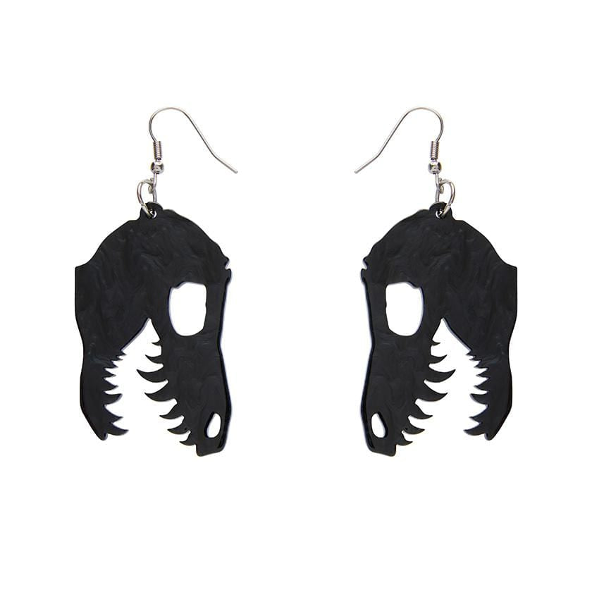 Erstwilder Essentials Fossil Ripple Resin Drop Earrings - Black EE1018-RI7000