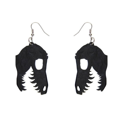 Erstwilder Essentials Fossil Ripple Resin Drop Earrings - Black EE1018-RI7000