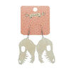 Fossil Ripple Resin Drop Earrings - Cream