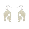 Fossil Ripple Resin Drop Earrings - Cream