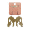 Fossil Glitter Resin Drop Earrings - Gold