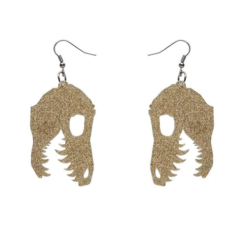Erstwilder Essentials Fossil Glitter Resin Drop Earrings - Gold EE1018-SG6500