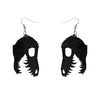 Erstwilder Essentials Fossil Glitter Resin Drop Earrings - Black EE1018-SG7000