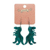 Erstwilder Essentials Tyrannosaurus Ripple Glitter Resin Drop Earrings - Emerald EE1020-RG4100