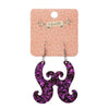 Erstwilder Essentials Nouveau Chunky Glitter Resin Drop Earrings - Purple EE1021-CG5000