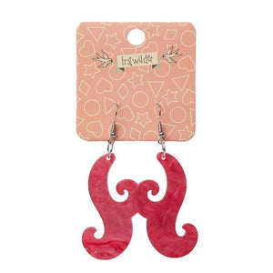 Erstwilder Essentials Nouveau Ripple Resin Drop Earrings - Pink EE1021-RI2000
