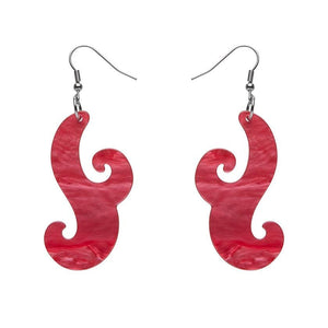 Erstwilder Essentials Nouveau Ripple Resin Drop Earrings - Pink EE1021-RI2000