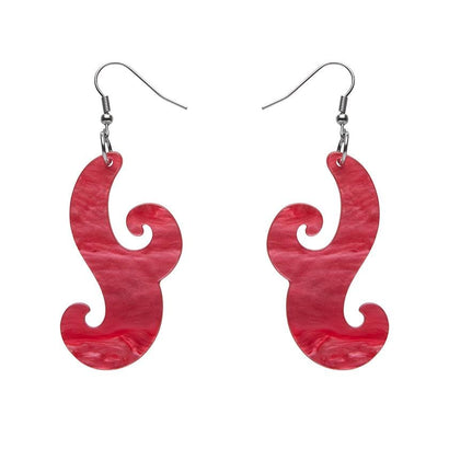 Erstwilder Essentials Nouveau Ripple Resin Drop Earrings - Pink EE1021-RI2000