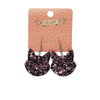 Erstwilder Essentials Solid Cat Head Chunky Glitter Resin Drop Earrings - Pink EE1027-CG2000