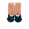 Erstwilder Essentials Solid Cat Head Lava Resin Drop Earrings - Green EE1027-L4000