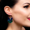 Erstwilder Essentials Solid Cat Head Lava Resin Drop Earrings - Green EE1027-L4000