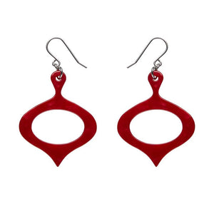 Erstwilder Essentials Bauble Ripple Resin Drop Earrings - Red EE1029-RI1000