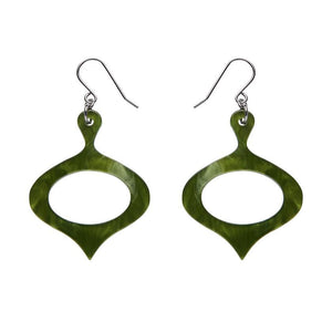 Erstwilder Essentials Bauble Ripple Resin Drop Earrings - Green EE1029-RI4000