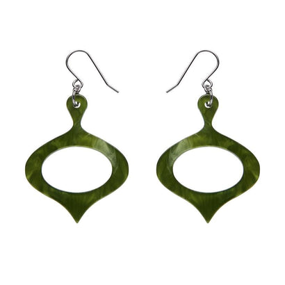 Erstwilder Essentials Bauble Ripple Resin Drop Earrings - Green EE1029-RI4000
