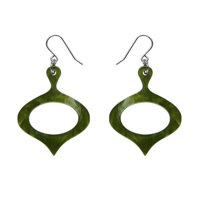 Erstwilder Essentials Bauble Ripple Resin Drop Earrings - Green EE1029-RI4000