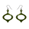 Bauble Ripple Resin Drop Earrings - Green