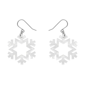 Erstwilder Essentials Snowflake - Ripple Resin Drop Earring - White EE1030-RI8000
