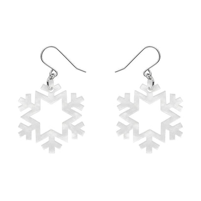 Erstwilder Essentials Snowflake - Ripple Resin Drop Earring - White EE1030-RI8000