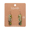 Seahorse Textured Resin Drop Earrings - Green